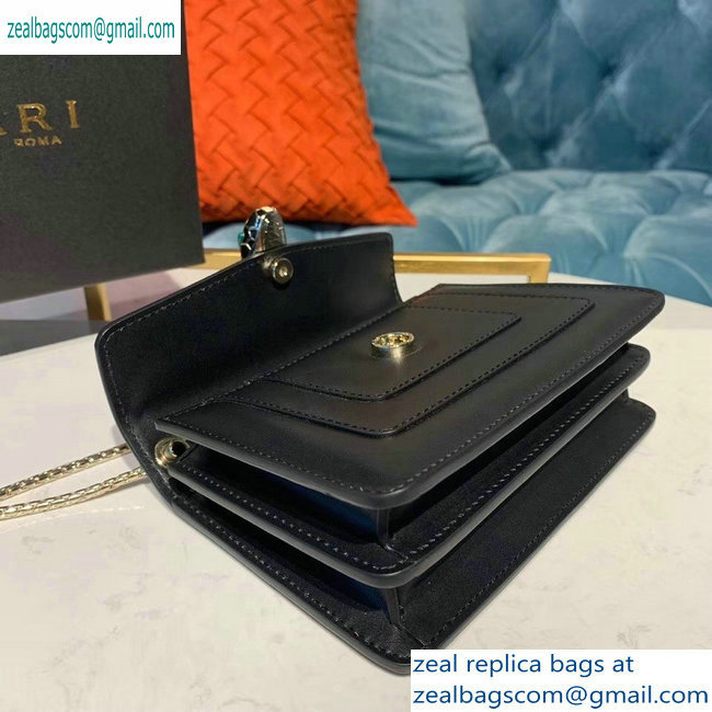 Bvlgari Serpenti Forever 16.5cm Mini Crossbody Bag Black 2019 - Click Image to Close