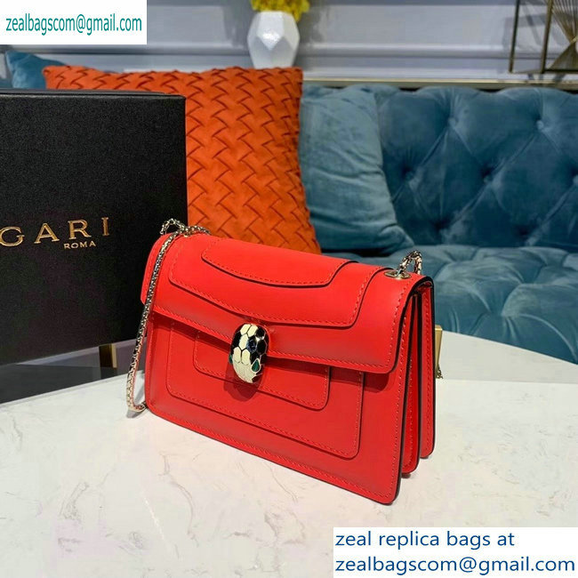 Bvlgari Serpenti Forever 16.5cm Mini Crossbody Bag Red 2019 - Click Image to Close