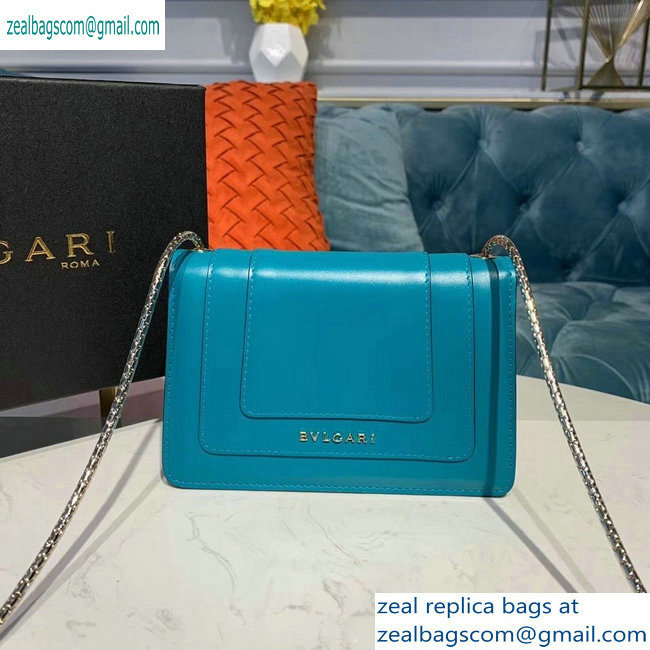 Bvlgari Serpenti Forever 16.5cm Mini Crossbody Bag Turquoise 2019 - Click Image to Close