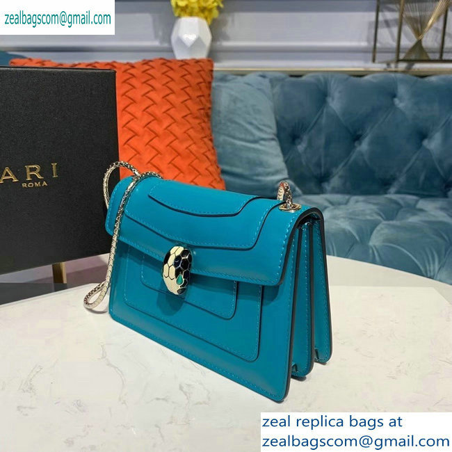 Bvlgari Serpenti Forever 16.5cm Mini Crossbody Bag Turquoise 2019 - Click Image to Close