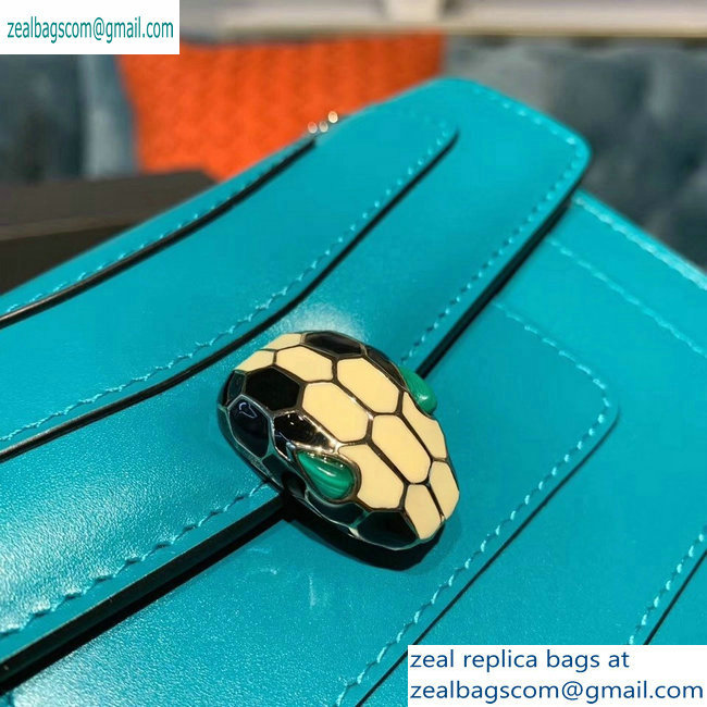 Bvlgari Serpenti Forever 16.5cm Mini Crossbody Bag Turquoise 2019 - Click Image to Close