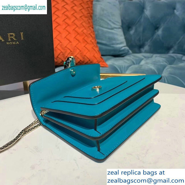 Bvlgari Serpenti Forever 16.5cm Mini Crossbody Bag Turquoise 2019 - Click Image to Close