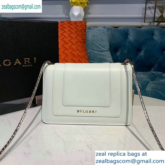 Bvlgari Serpenti Forever 16.5cm Mini Crossbody Bag White 2019 - Click Image to Close