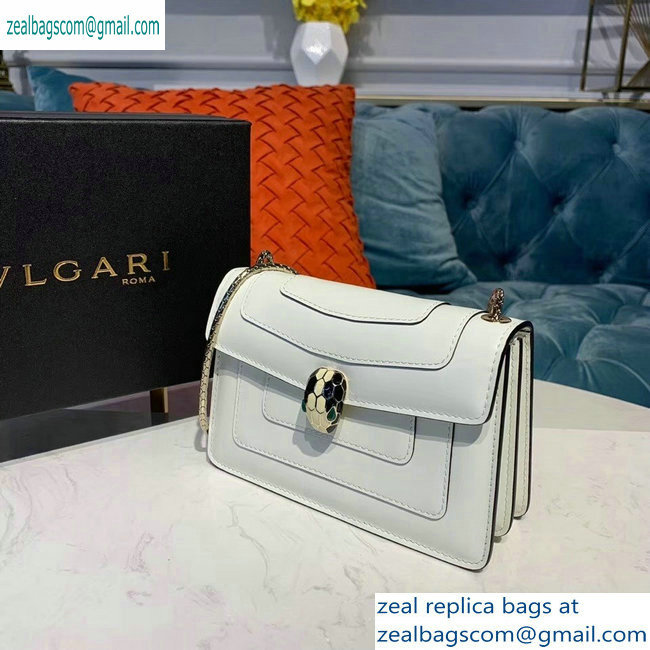 Bvlgari Serpenti Forever 16.5cm Mini Crossbody Bag White 2019 - Click Image to Close