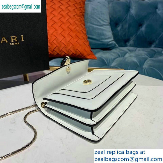 Bvlgari Serpenti Forever 16.5cm Mini Crossbody Bag White 2019