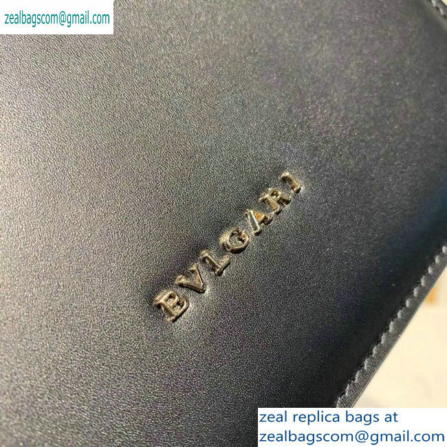 Bvlgari Serpenti Forever 18cm Crossbody Bag Galuchat Skin Geometric Black/Silver 2019