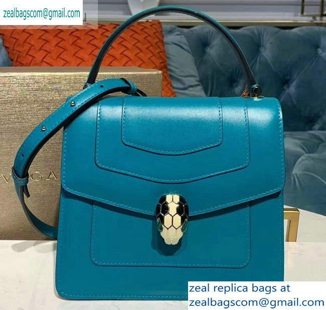 Bvlgari Serpenti Forever 18cm Crossbody Bag Turquoise 2019