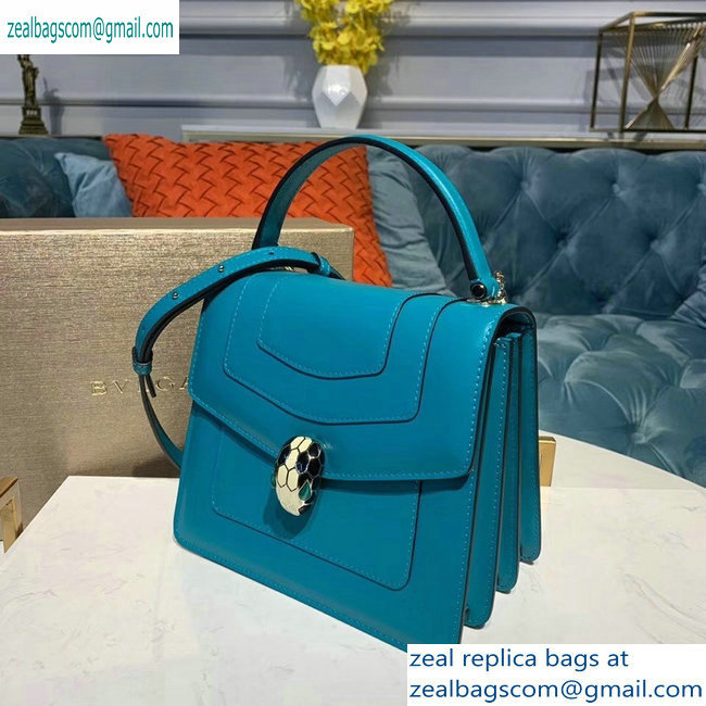 Bvlgari Serpenti Forever 18cm Crossbody Bag Turquoise 2019