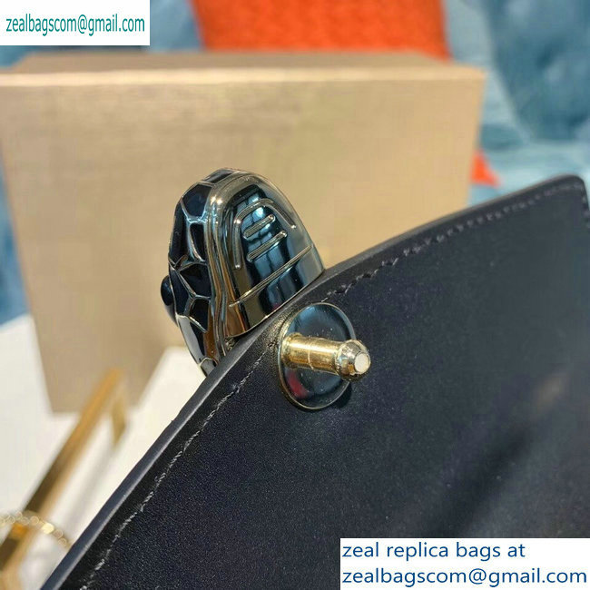 Bvlgari Serpenti Forever 20cm Crossbody Bag Galuchat Skin Geometric Black/Silver 2019 - Click Image to Close