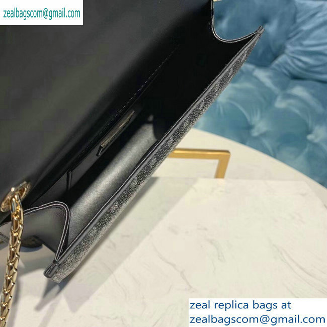 Bvlgari Serpenti Forever 20cm Crossbody Bag Galuchat Skin Geometric Black/Silver 2019