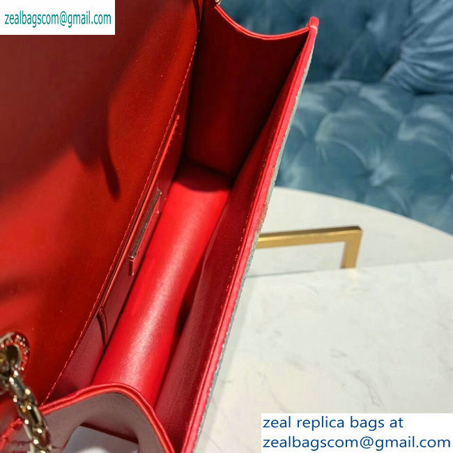 Bvlgari Serpenti Forever 20cm Crossbody Bag Galuchat Skin Red/Pink/Sky Blue 2019 - Click Image to Close