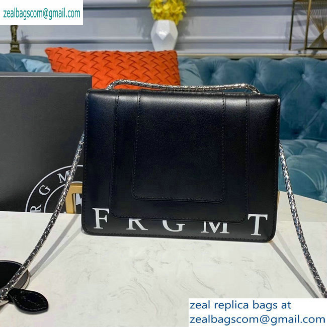 Bvlgari Serpenti Forever 20cm Crossbody Bag Logo Print Black 2019