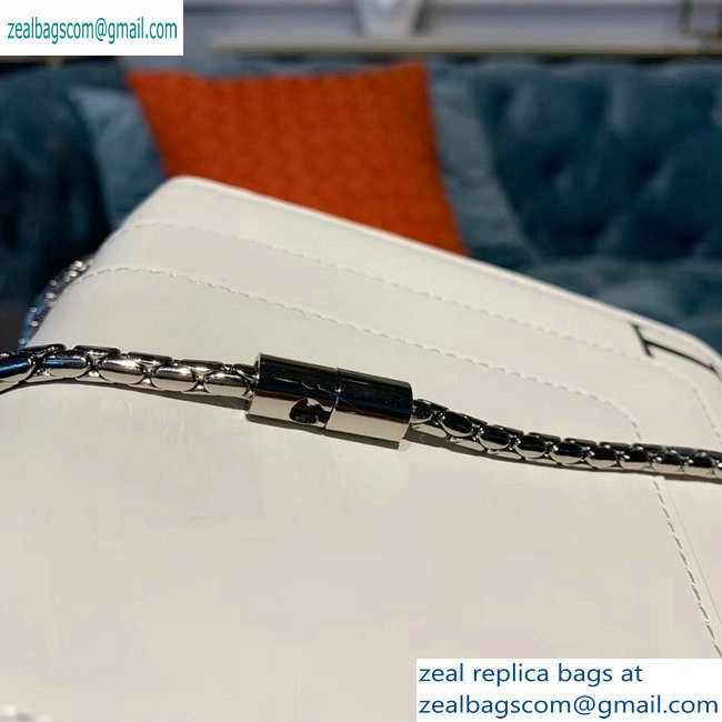 Bvlgari Serpenti Forever 20cm Crossbody Bag Logo Print White 2019