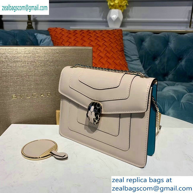 Bvlgari Serpenti Forever 20cm Crossbody Bag Nude/Turquoise 2019 - Click Image to Close