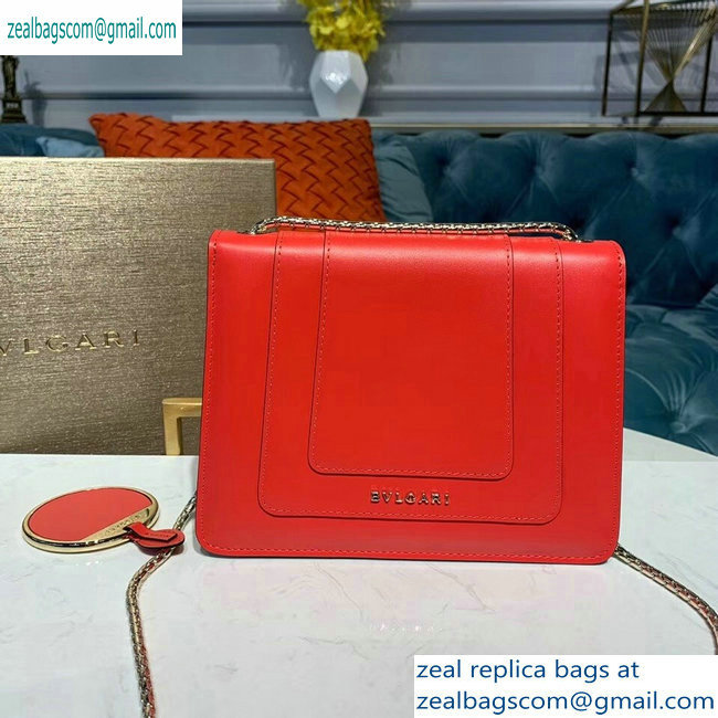 Bvlgari Serpenti Forever 20cm Crossbody Bag Red/Nude 2019 - Click Image to Close