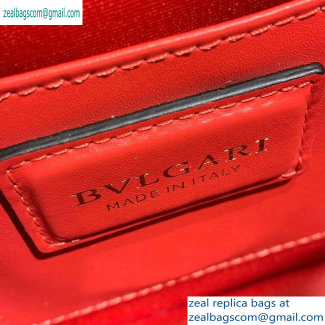 Bvlgari Serpenti Forever 20cm Crossbody Bag Red/Nude 2019 - Click Image to Close