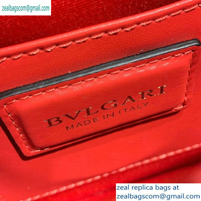 Bvlgari Serpenti Forever 20cm Crossbody Bag Red/Nude 2019