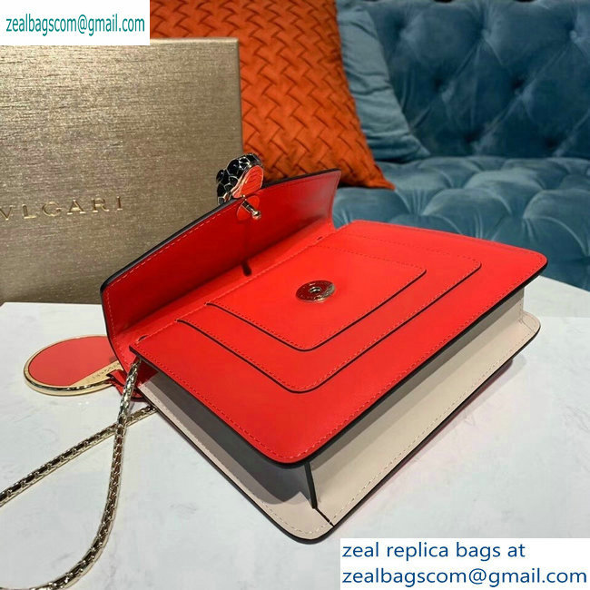Bvlgari Serpenti Forever 20cm Crossbody Bag Red/Nude 2019