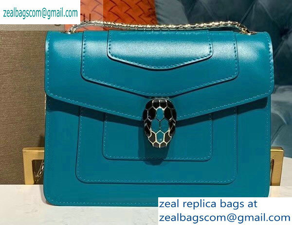 Bvlgari Serpenti Forever 20cm Crossbody Bag Turquoise/Red 2019