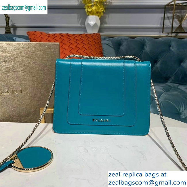 Bvlgari Serpenti Forever 20cm Crossbody Bag Turquoise/Red 2019