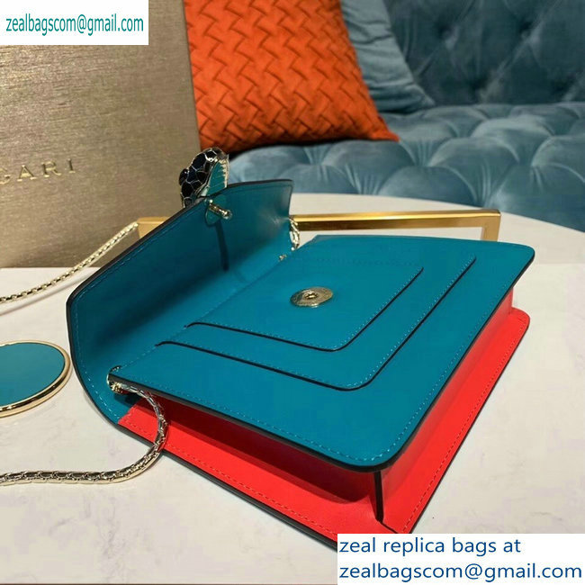 Bvlgari Serpenti Forever 20cm Crossbody Bag Turquoise/Red 2019 - Click Image to Close