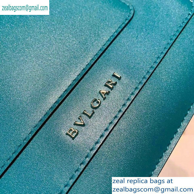 Bvlgari Serpenti Forever 22cm Flap Cover Bag Turquoise 2019