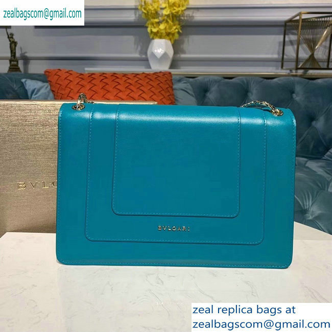 Bvlgari Serpenti Forever 27cm Shoulder Bag Turquoise 2019