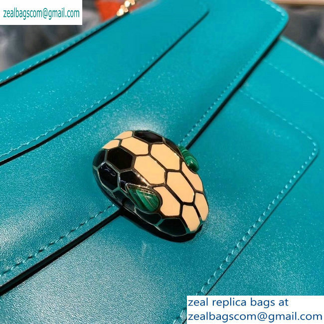 Bvlgari Serpenti Forever 27cm Shoulder Bag Turquoise 2019 - Click Image to Close