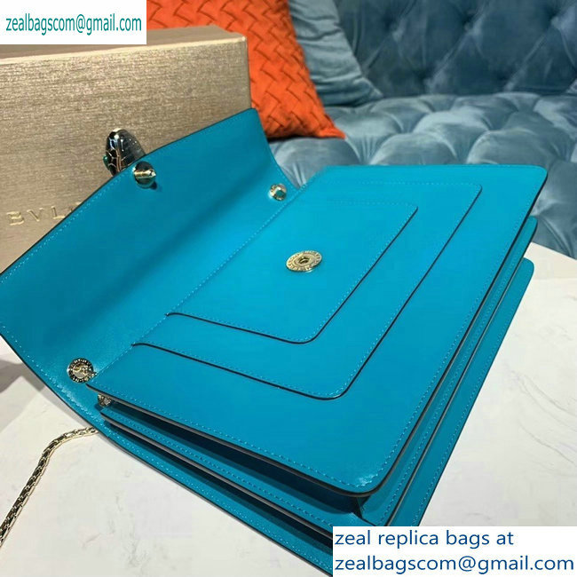 Bvlgari Serpenti Forever 27cm Shoulder Bag Turquoise 2019 - Click Image to Close