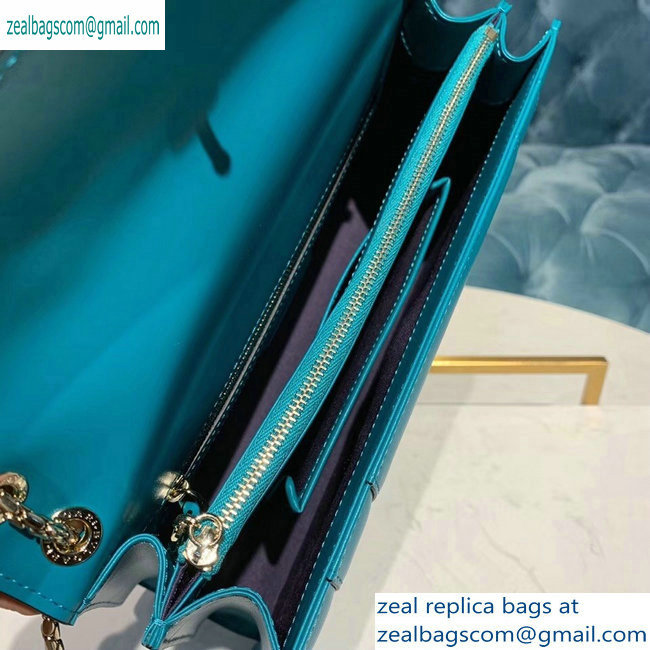 Bvlgari Serpenti Forever 27cm Shoulder Bag Turquoise 2019