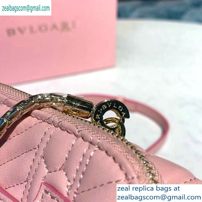 Bvlgari Serpenti Forever Belt Bag in Quilted Chevron Leather Pink 2019 - Click Image to Close