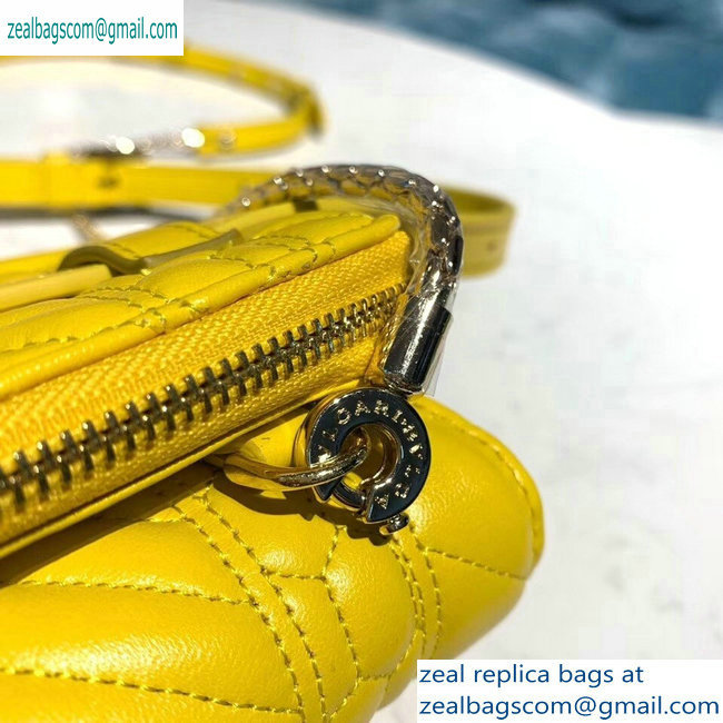 Bvlgari Serpenti Forever Belt Bag in Quilted Chevron Leather Yellow 2019