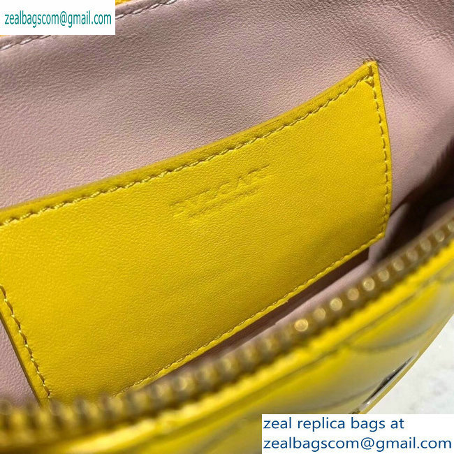 Bvlgari Serpenti Forever Belt Bag in Quilted Chevron Leather Yellow 2019