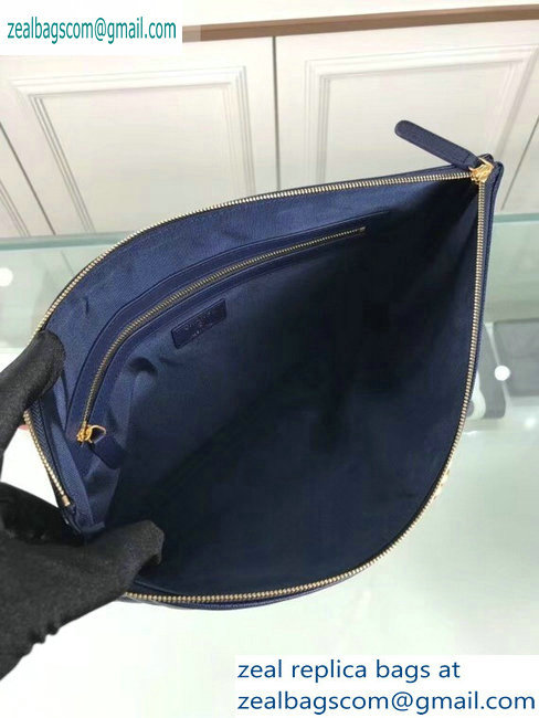 Chanel Boy Pouch Clutch Large Bag A84407 Caviar Leather Royal Blue/Gold - Click Image to Close