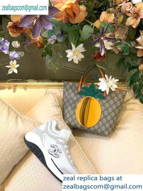 Chanel Fabric Suede Calfskin and TPU Sneakers G35202 White 2019