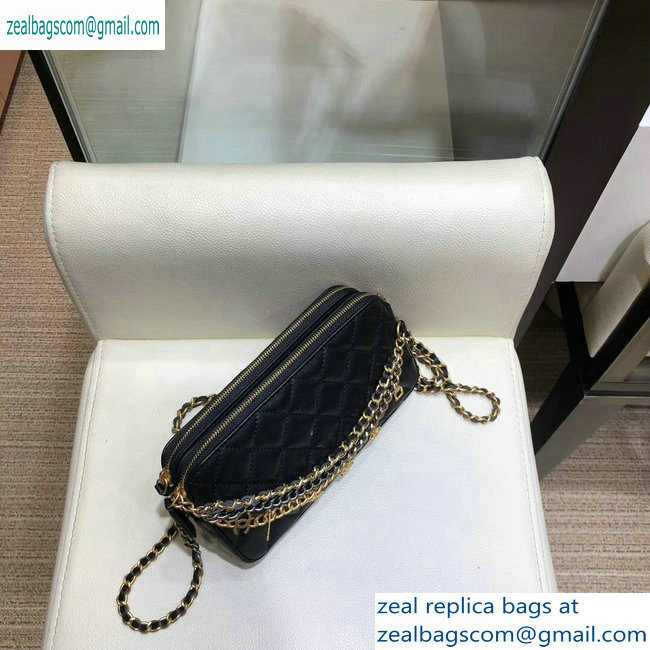 Chanel Lambskin All About Chains Clutch With Chain Bag Black 2019