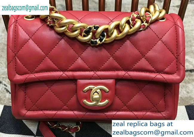 Chanel Lambskin Flap Large Bag AS0936 Red 2019