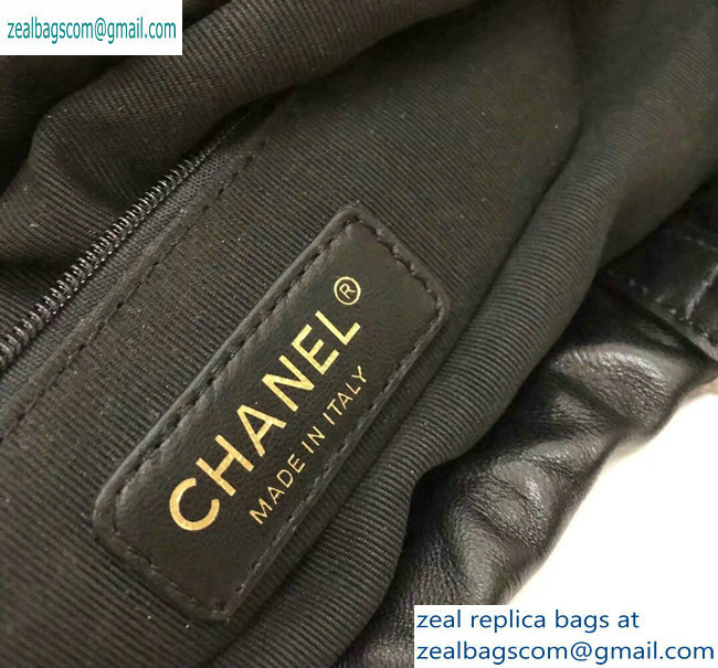 Chanel Lambskin Small Shopping Tote Bag AS0985 Black 2019