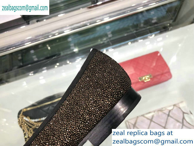 Chanel Metallic Grained Calfskin Classic Bow Ballerinas Flats G02819 Bronze 2019
