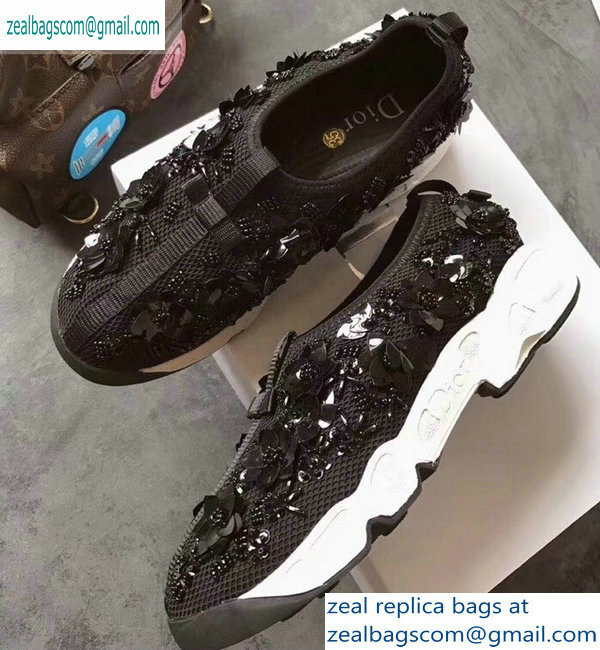 Dior Embroidered Fusion Technical Fabrics Sneakers Black 2019