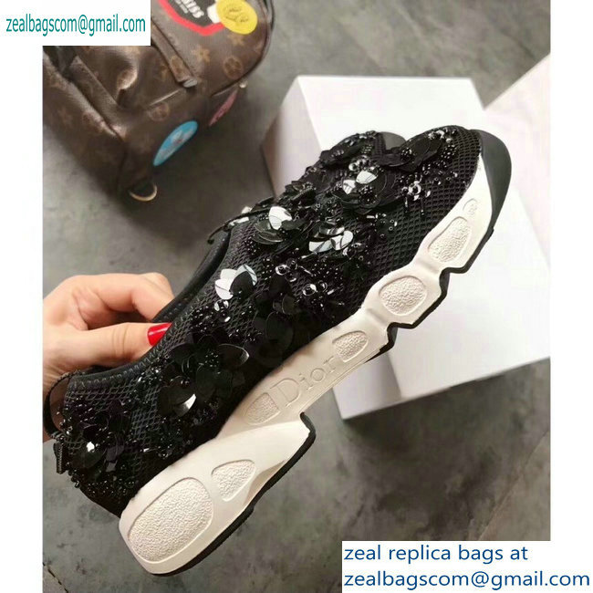 Dior Embroidered Fusion Technical Fabrics Sneakers Black 2019 - Click Image to Close