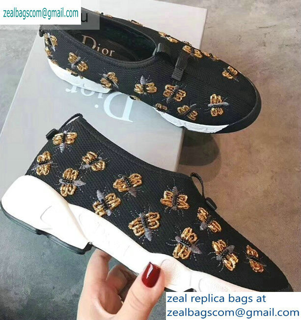 Dior Embroidered Fusion Technical Fabrics Sneakers Black/Butterfly 2019