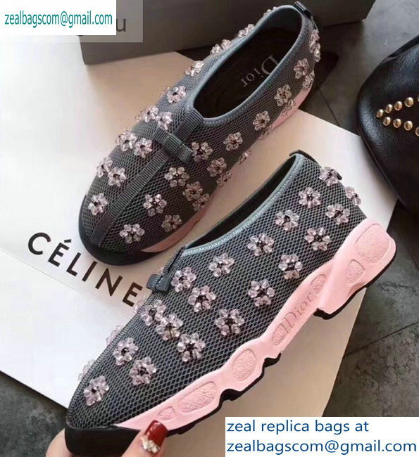 Dior Embroidered Fusion Technical Fabrics Sneakers Gray 2019