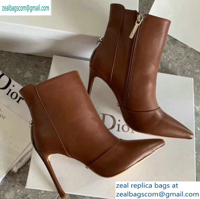 Dior Heel 10cm Star Ankle Boots Brown 2019