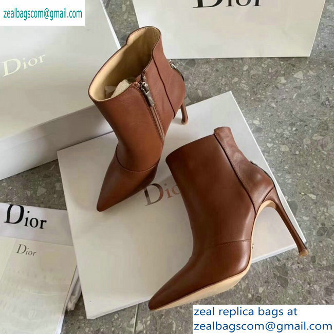 Dior Heel 10cm Star Ankle Boots Brown 2019