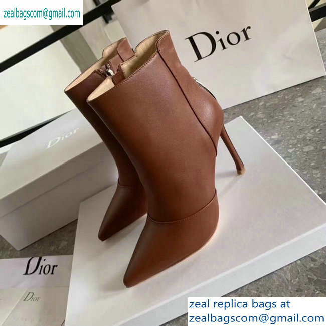 Dior Heel 10cm Star Ankle Boots Brown 2019 - Click Image to Close