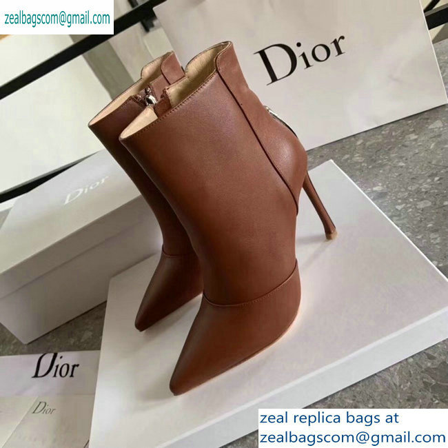 Dior Heel 10cm Star Ankle Boots Brown 2019