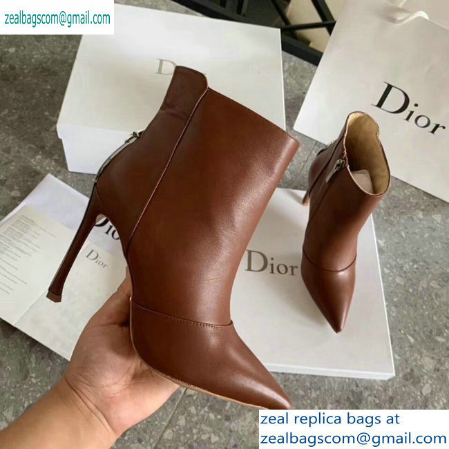 Dior Heel 10cm Star Ankle Boots Brown 2019