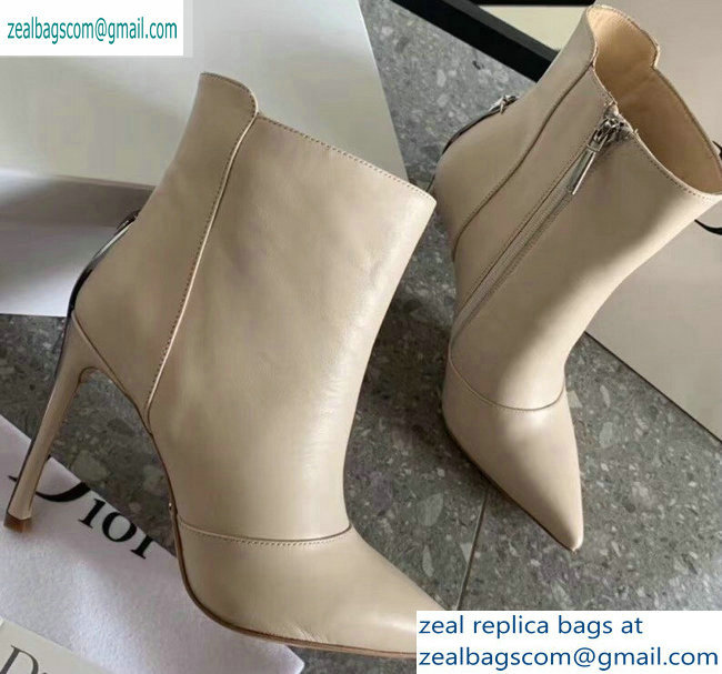 Dior Heel 10cm Star Ankle Boots Creamy 2019