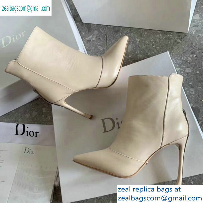 Dior Heel 10cm Star Ankle Boots Creamy 2019